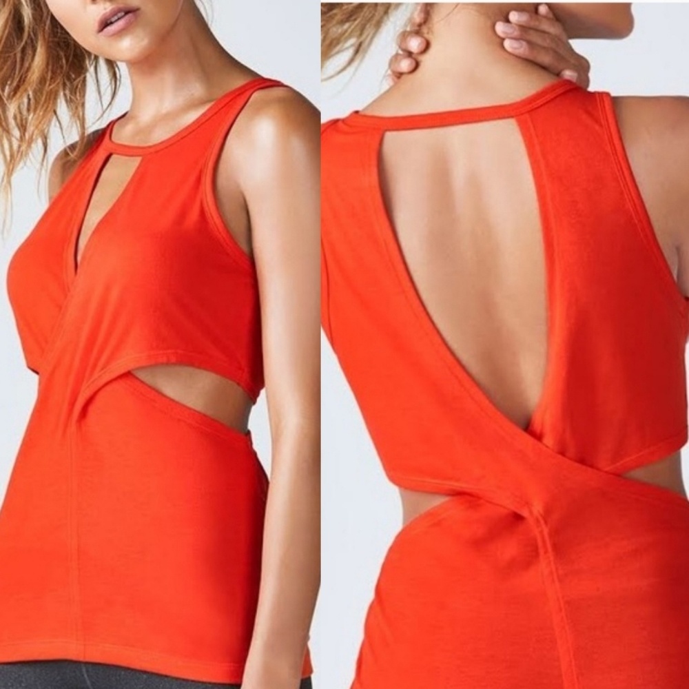 Fabletics Janel Tank Orange Size XL NWT